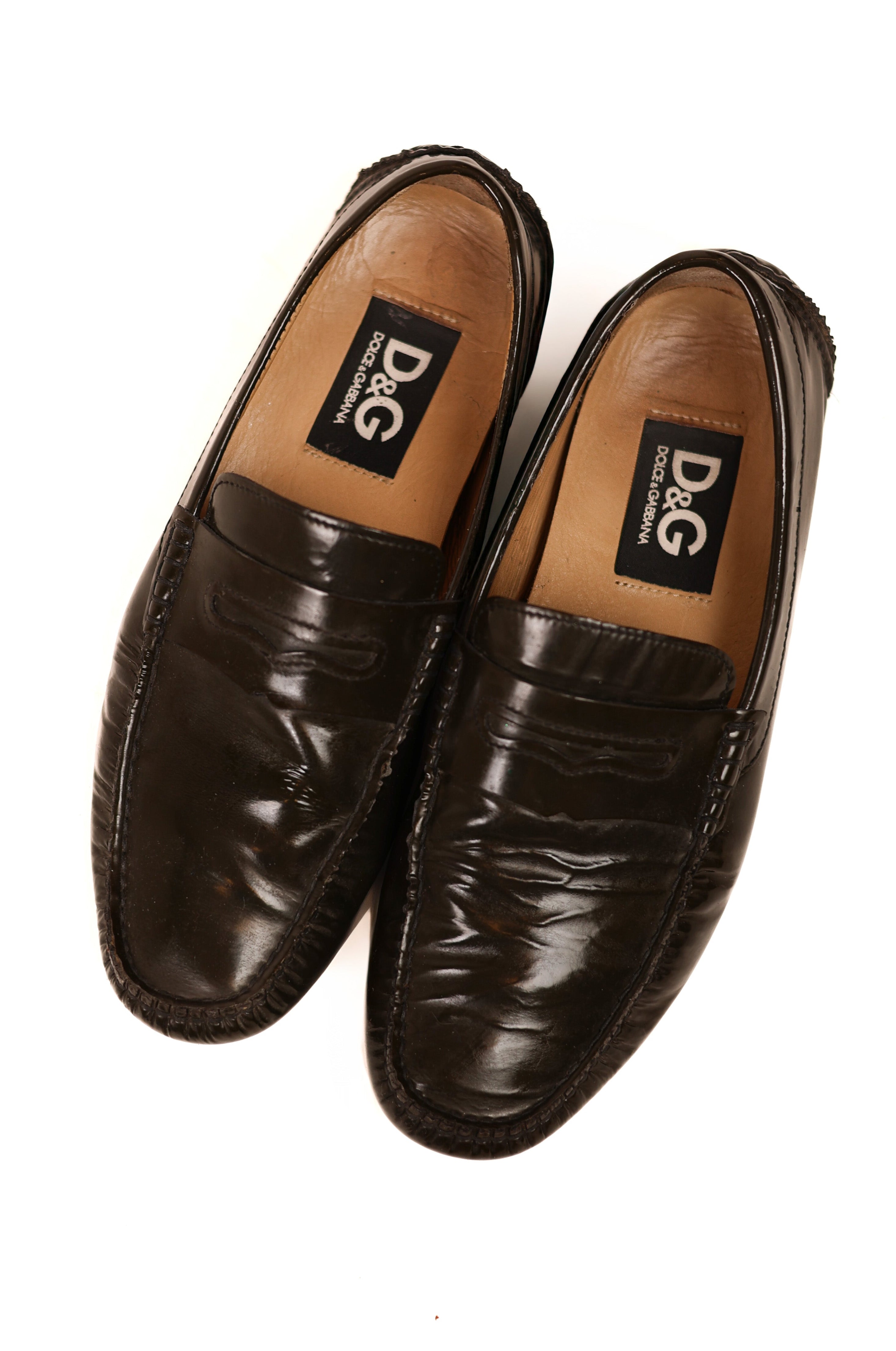 靴 dolce&gabbana archive pointed toe Loafer Dolce & Gabbana Leather loafers with logo sole – Sole Archive