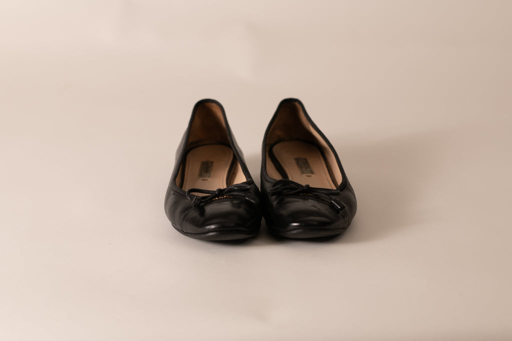 Prada Cap Toe Ballet Flats