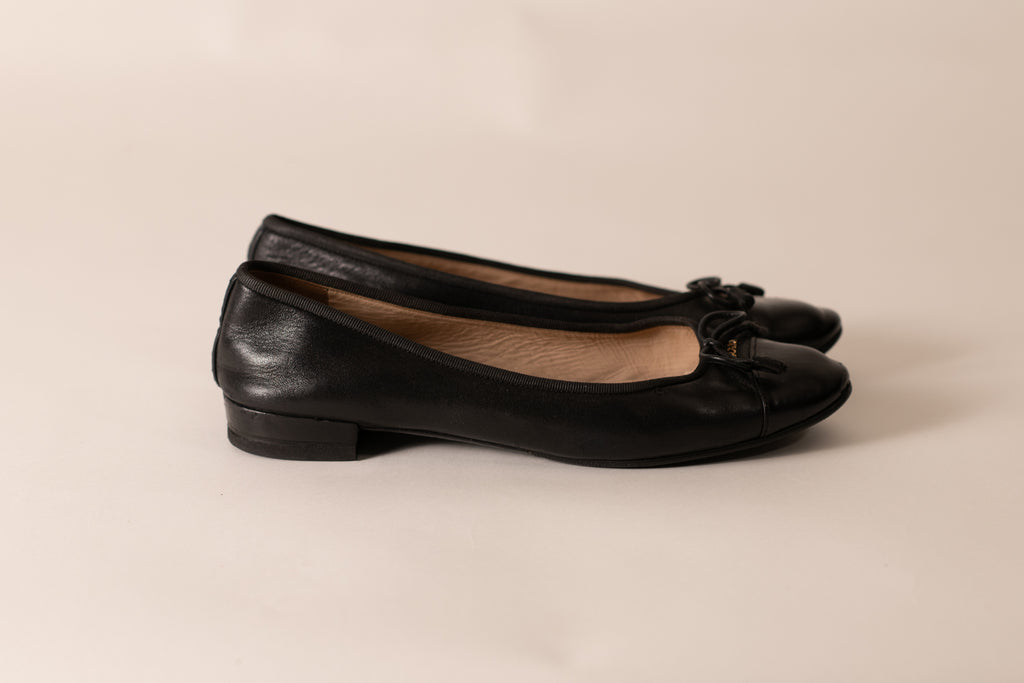 Prada Cap Toe Ballet Flats