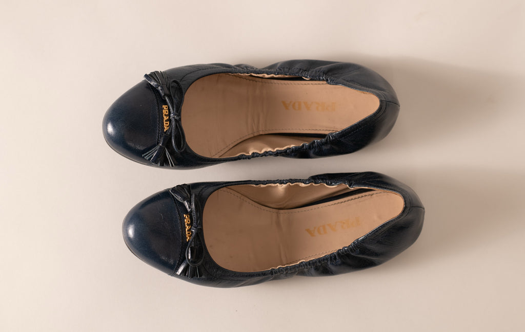 Prada Cap Toe Ballet Flats