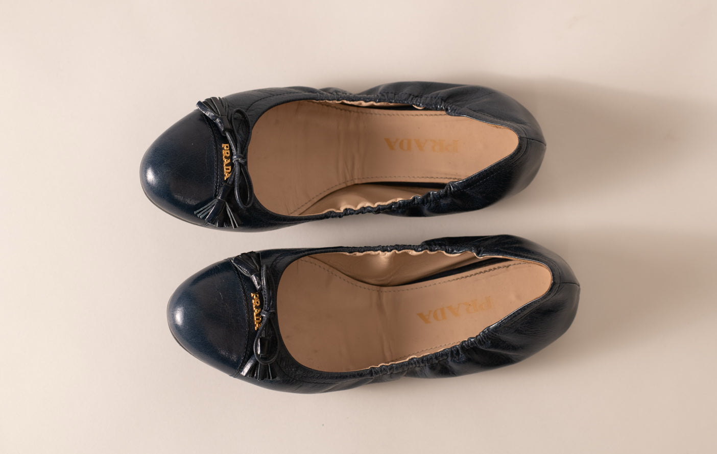 Prada Cap Toe Ballet Flats
