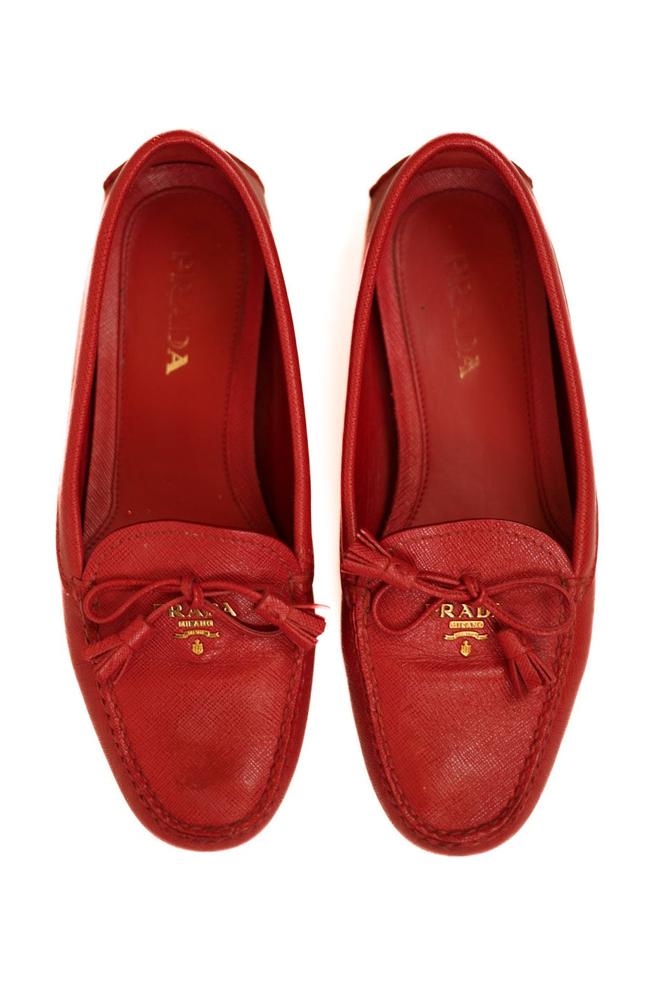 Prada Patent Leather Logo loafers