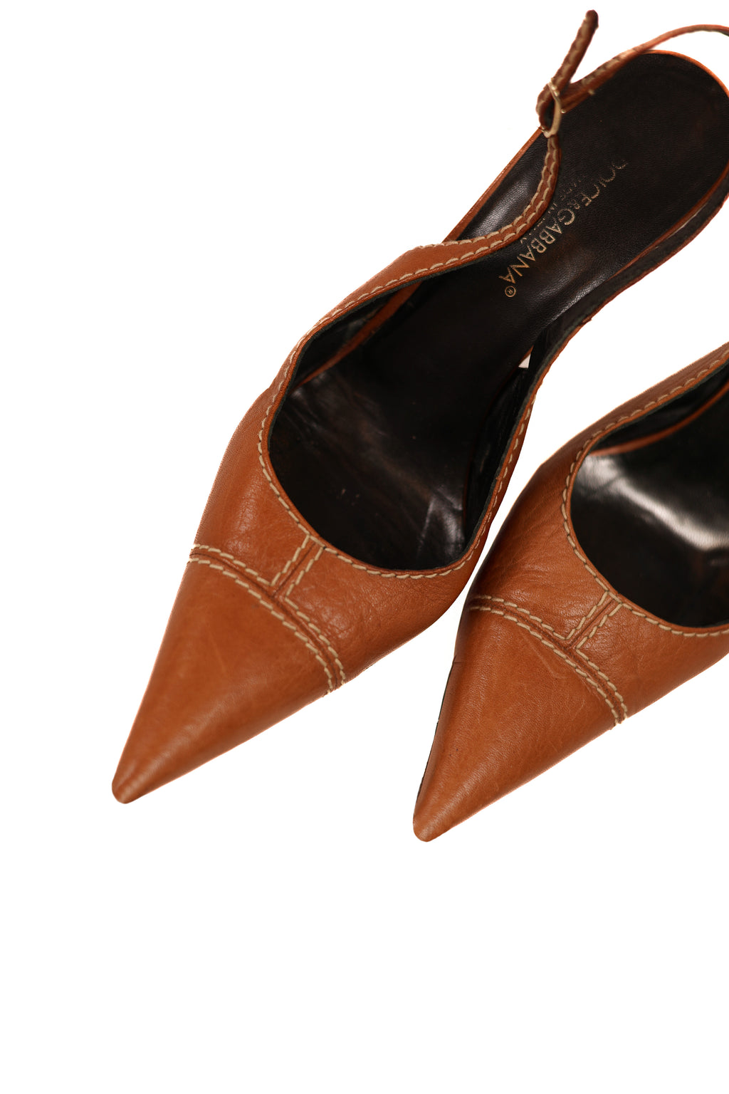 Dolce & Gabbana Contrast Stitching Mary Jane Pumps